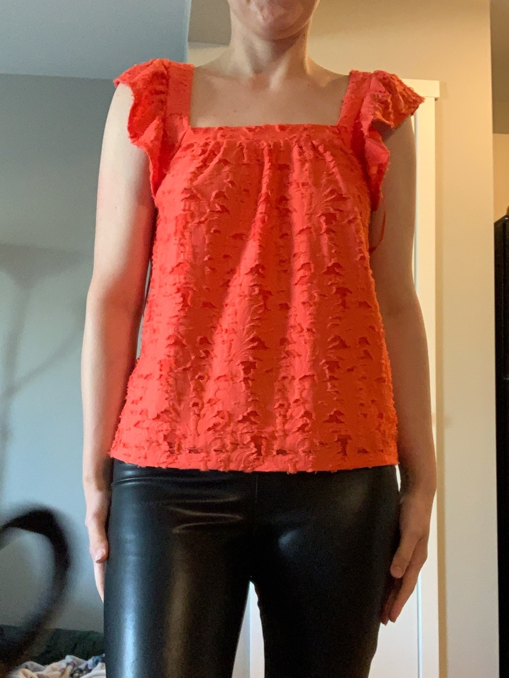Lauren Conrad Lace & Ruffle Top